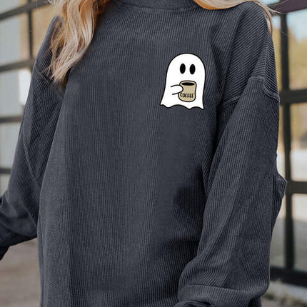 Ghost Graphic Drop Shoulder Sweatshirt
