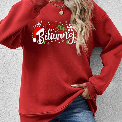 Letter Graphic Long Sleeve Sweatshirt