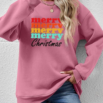 MERRY CHRISTMAS Graphic Long Sleeve Sweatshirt