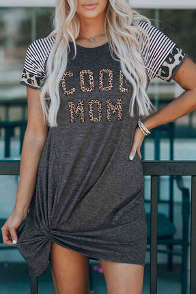 COOL MOM Graphic Twisted Dress