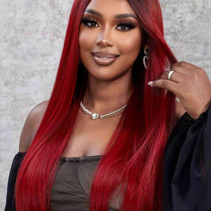 13*2" Lace Front Wigs Synthetic Straight 26" 150% Density