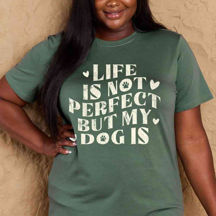 Simply Love Full Size Dog Slogan Graphic Cotton T-Shirt