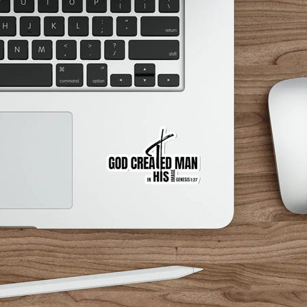 Uniquely You Die-Cut Sticker, God Created Man In His Image Genesis 1 27