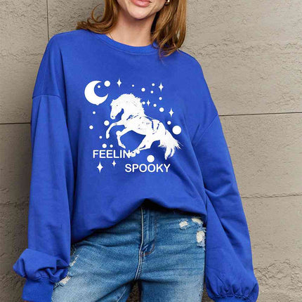 Simply Love Full Size Graphic Drop Shoulder Sweatshirt