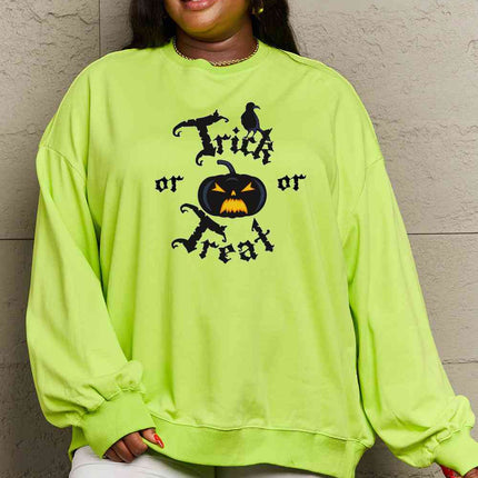 Simply Love Full Size TRICK OR TREAT Graphic Sweatshirt