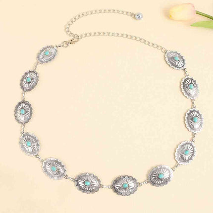 Vintage Turquoise Alloy Belt