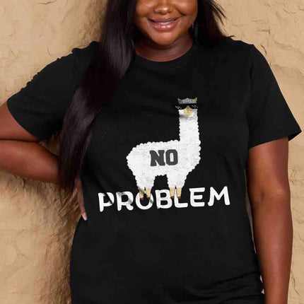 Simply Love Full Size NO PROBLEM Graphic Cotton Tee