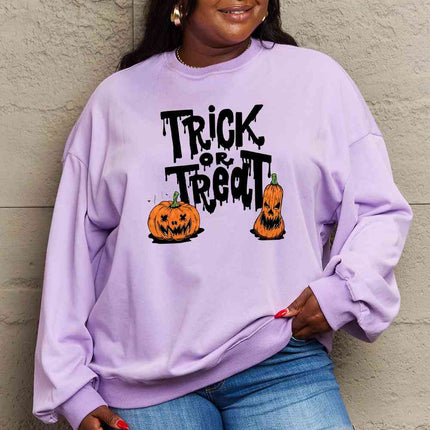 Simply Love Full Size TRICK OR TREAT Graphic Sweatshirt