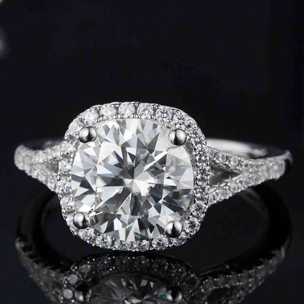 3 Carat Moissanite Halo Ring