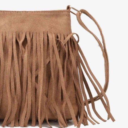 Adored PU Leather Crossbody Bag with Fringe