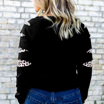 Graphic Leopard Patch Sweatshirt