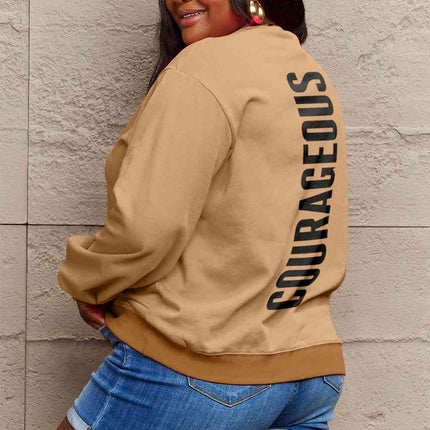 Simply Love Full Size COURAGEOUS Graphic Sweatshirt
