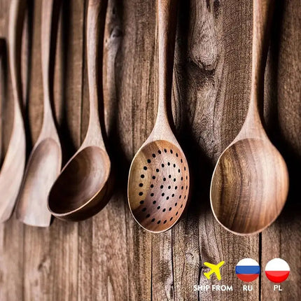 Thailand Teak Natural Wood Tableware Spoon Ladle Turner