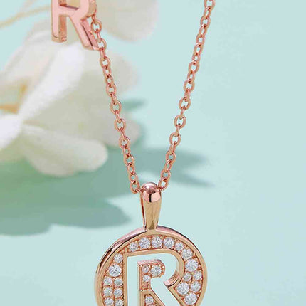 Adored Moissanite K to T Pendant Necklace