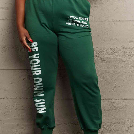 Simply Love Full Size BE YOUR OWN SUN Graphic Sweatpants