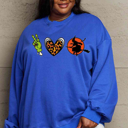 Simply Love Full Size Drop Shoulder Graphic Sweatshirt