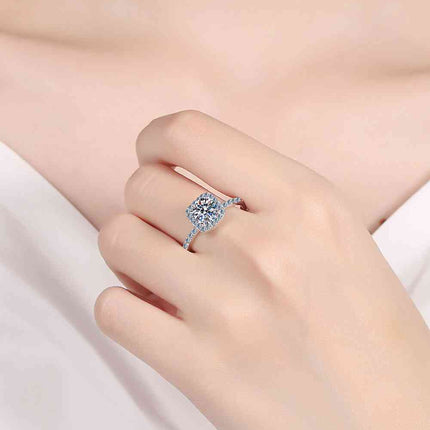 Square Moissanite Ring