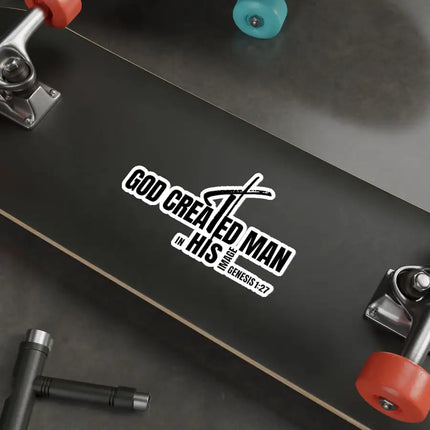 Uniquely You Die-Cut Sticker, God Created Man In His Image Genesis 1 27