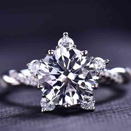 3 Carat Moissanite Twisted Ring