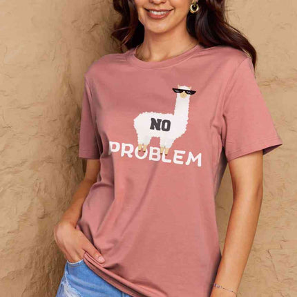 Simply Love Full Size NO PROBLEM Graphic Cotton Tee