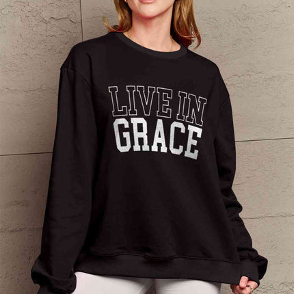 Simply Love Full Size LIVE IN GRACE Graphic Sweatshirt