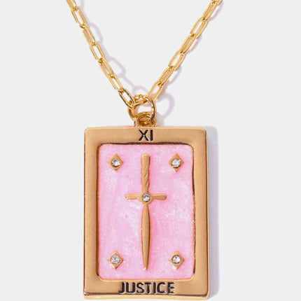 Tarot Card Pendant Copper Necklace