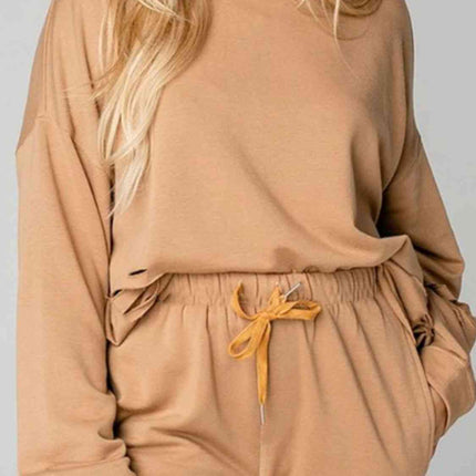 Distressed Sweatshirt and Joggers Set