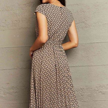 Round Neck Tie Waist Dress - Vickie Lynn's