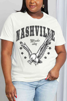 Simply Love Simply Love Full Size NASHVILLE MUSIC CITY Graphic Cotton Tee