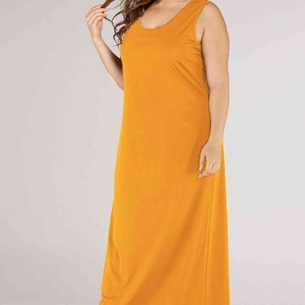 Plus Size Scoop Neck Maxi Tank Dress - Vickie Lynn's