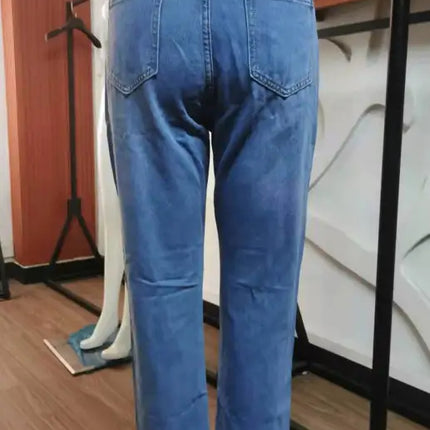 Women's Temperament Ripped Jeans Pants