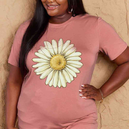 Simply Love Full Size FLOWER Graphic Cotton Tee