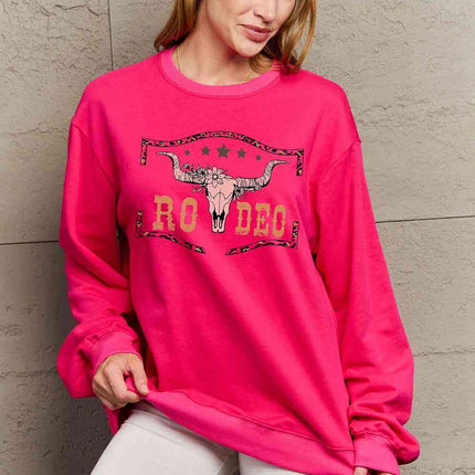 Simply Love Simply Love Full Size Round Neck Dropped Shoulder RODEO Graphic Sweatshirt