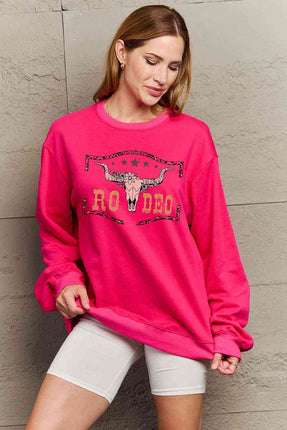 Simply Love Simply Love Full Size Round Neck Dropped Shoulder RODEO Graphic Sweatshirt