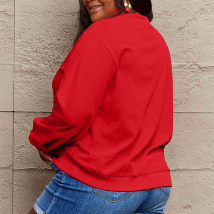 Simply Love Full Size NORTH POLE UNIVERSITY Graphic Sweatshirt