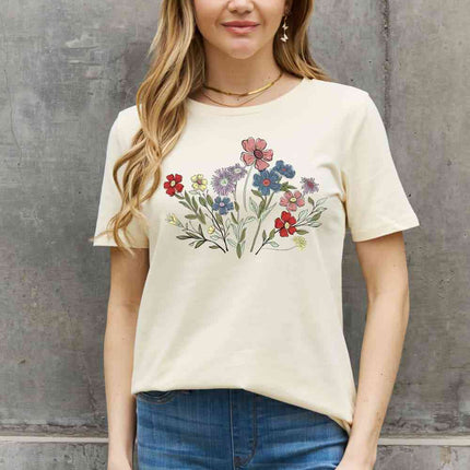 Simply Love Simply Love Full Size Flower Graphic Cotton Tee
