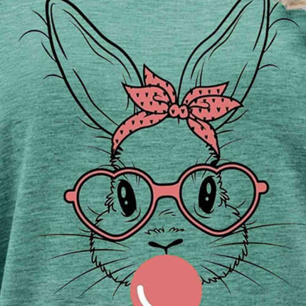 Easter Bunny Graphic Round Neck T-Shirt