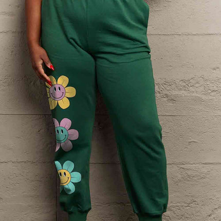 Simply Love Simply Love Full Size Drawstring Flower Graphic Long Sweatpants