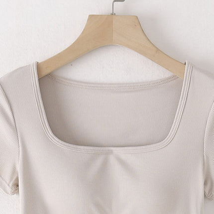 Square Neck Short Sleeve T-Shirt