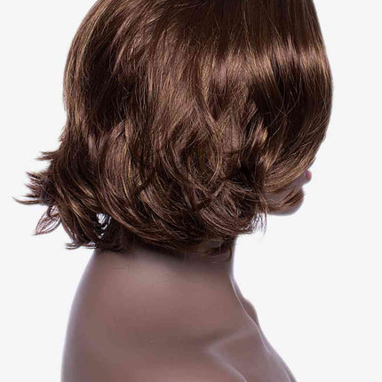 Full Machine Short Wave Bobo Wigs in Brown 10''