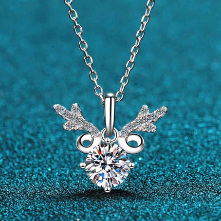 1 Carat Moissanite 925 Sterling Silver Necklace