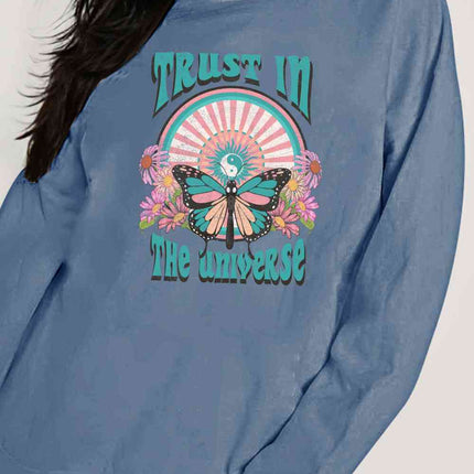 Simply Love Simply Love Full Size TRUST IN THE UNIVERSE Graphic Sweatshirt