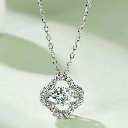 Moissanite Four Leaf Clover Pendant Necklace