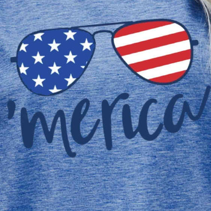 US Flag Glasses Graphic Tee