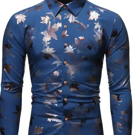 Men's Hawaiian Shirt Short Sleeves Printed Button Down Summer Beach Dress Shirts