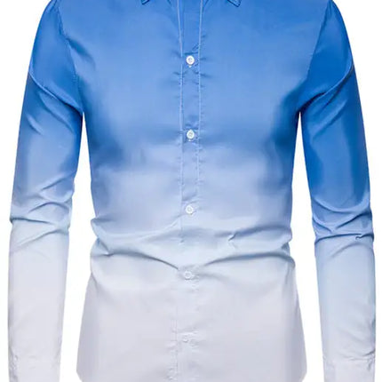 Men's Casual Dress Shirt Button Down Shirts Long-Sleeve Work Shirt Spread Collar Tops