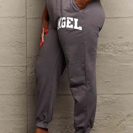 Simply Love Simply Love Full Size Drawstring Angel Graphic Long Sweatpants