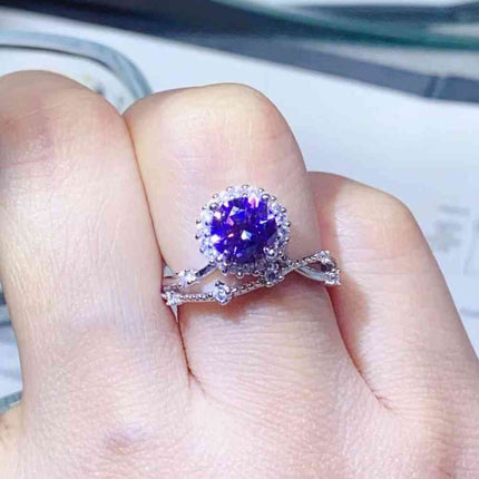 1 Carat Moissanite 925 Sterling Silver Ring