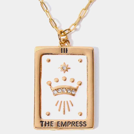 Tarot Card Pendant Copper Necklace