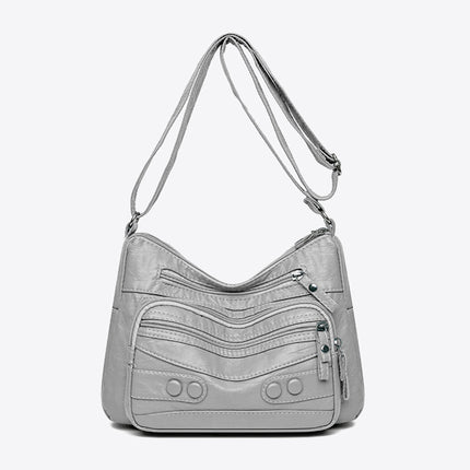 PU Leather Adjustable Strap Shoulder Bag